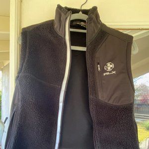 Ralph Lauren RLX Sherpa Zip-Up Vest - Men's S - Black, Like New